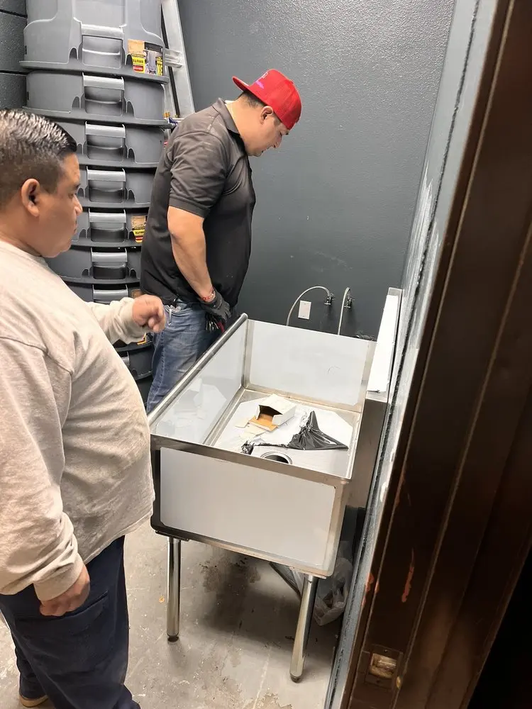 Commercial plumbing and sink installation in Olympia